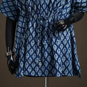 Akola Hand Block Print Natural Dyed Cotton Short Kaftan 149