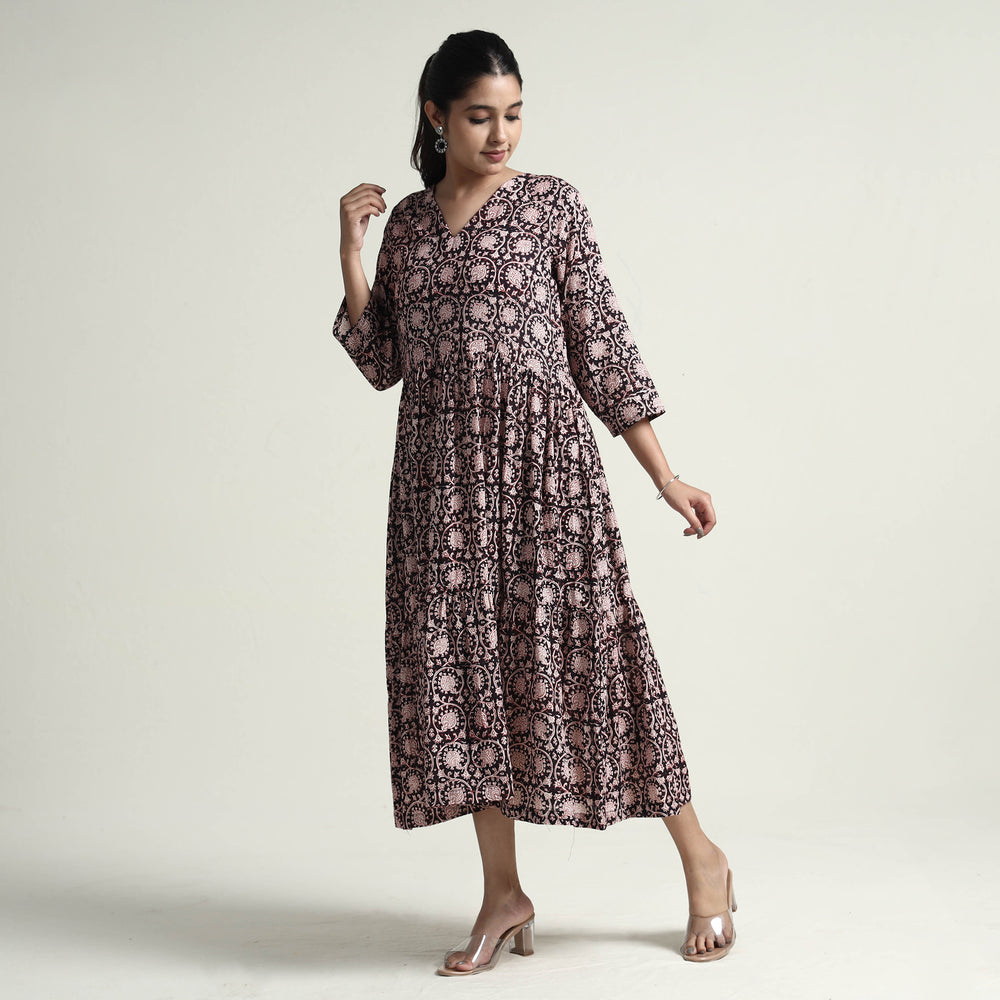 bagh printed cotton dress