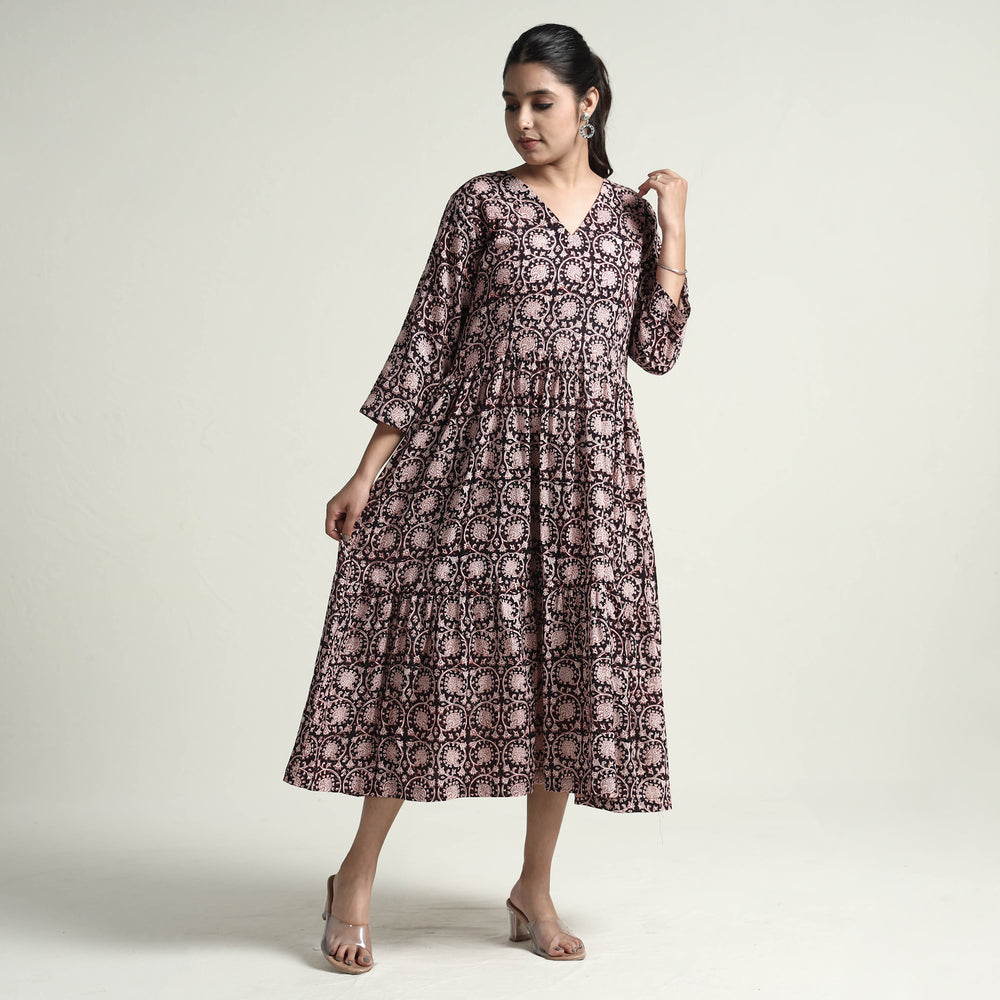 bagh printed cotton dress