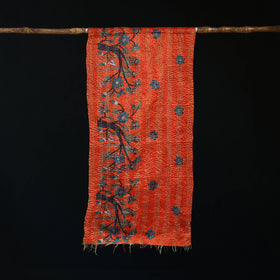 Bengal Kantha Handwork Patchwork Reversible Silk Stole 28