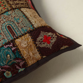 Khambadiya Patchwork Hand Embroidered Cushion Cover 04