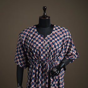 Akola Hand Block Print Natural Dyed Cotton Short Kaftan 150