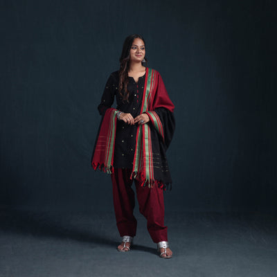 Dharwad Cotton Suit Set with Dupatta for Women 08