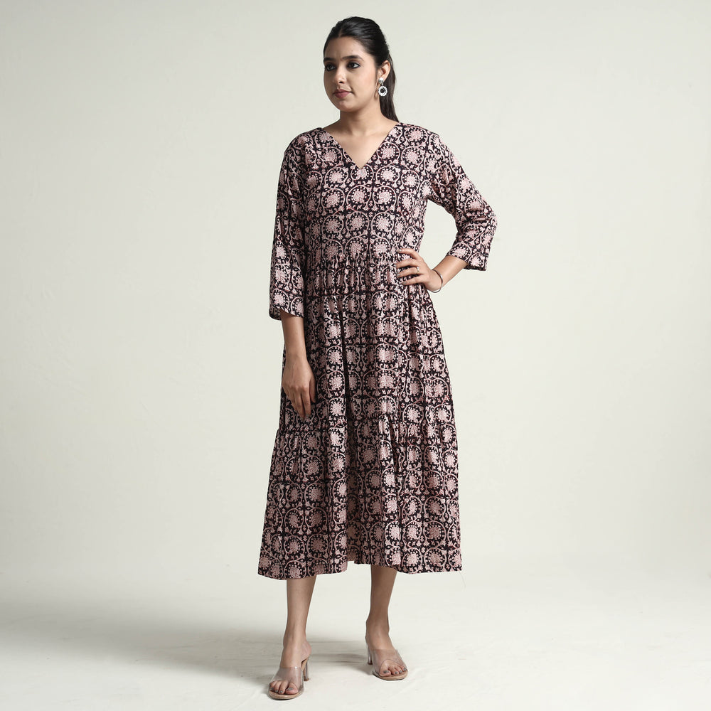 bagh printed cotton dress