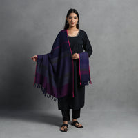 Blue - Kumaun Handwoven Pure Merino Wool Shawl for Women 49