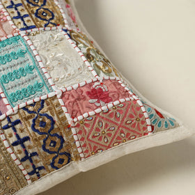 Khambadiya Patchwork Hand Embroidered Cushion Cover 05