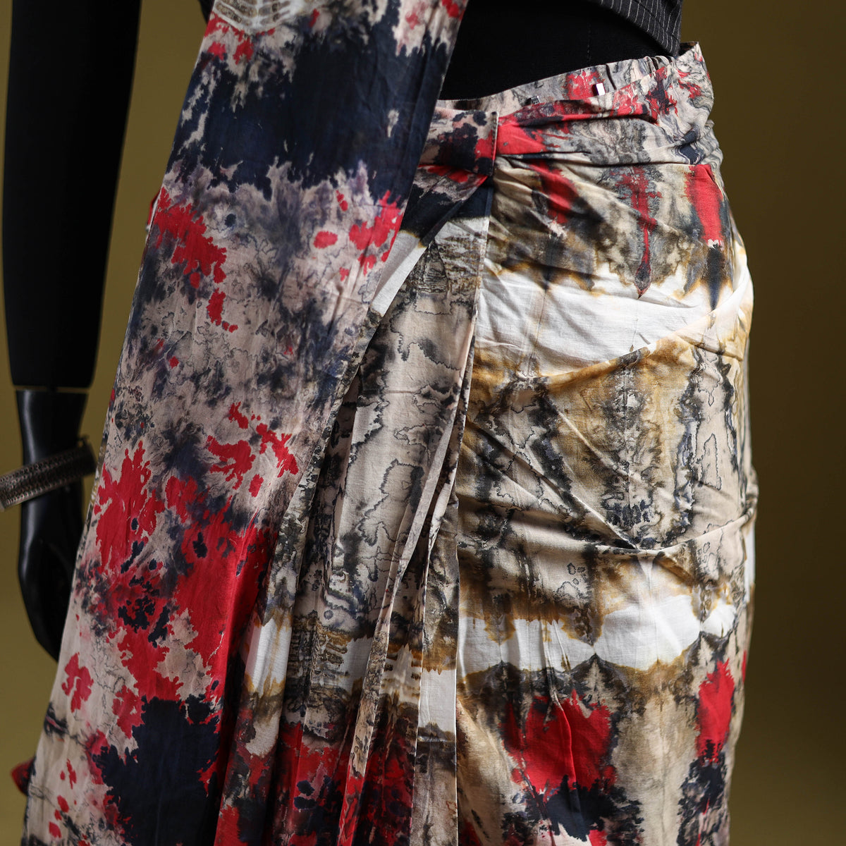 Shibori Tie-Dye Pure Mul Cotton Ready To Wear Saree 39