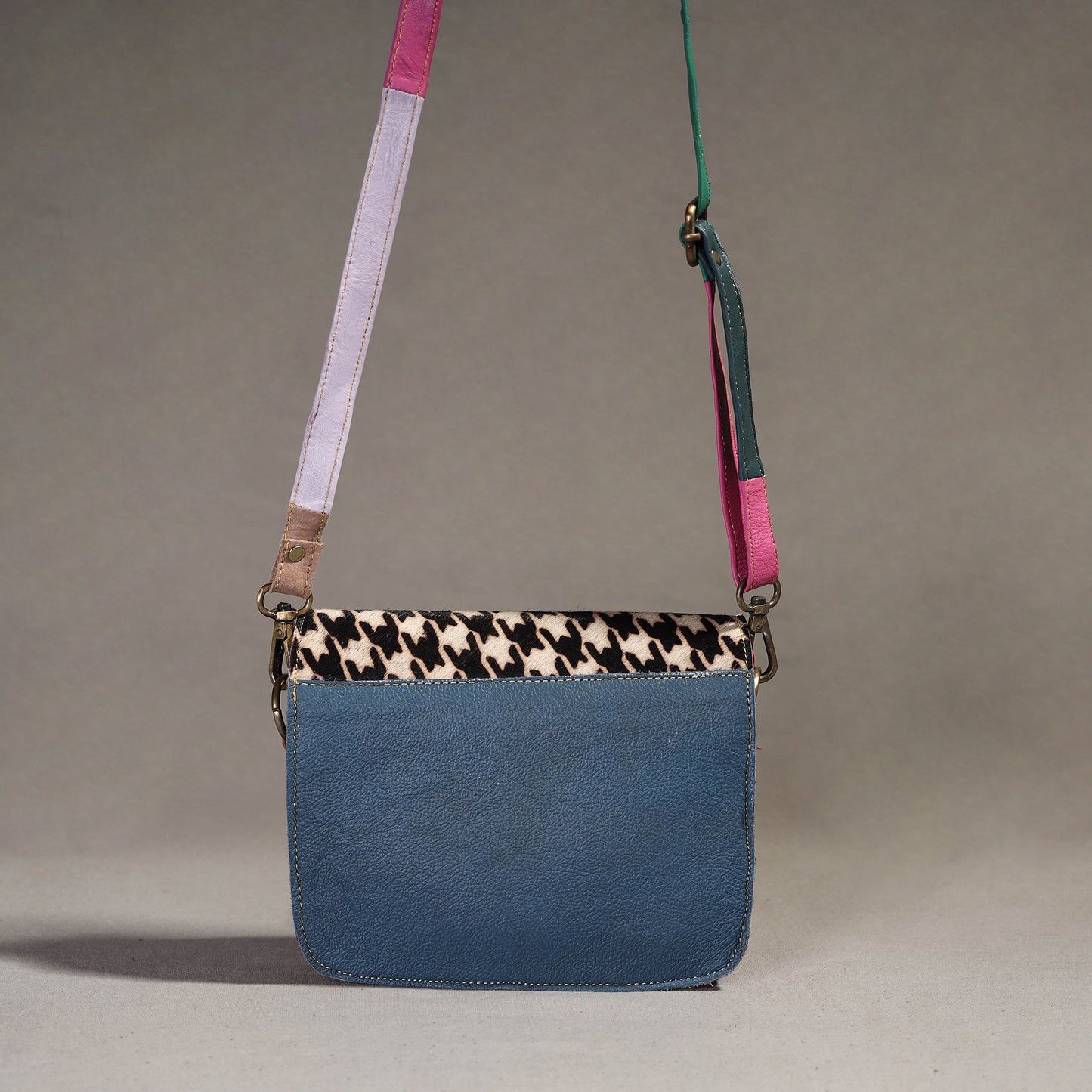 Multicolor - Handcrafted Fur Leather Sling Bag