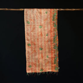 Bengal Kantha Handwork Patchwork Reversible Silk Stole 21