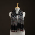 Hand Block Print Natural Dyed Modal Silk Ajrakh Stole 09