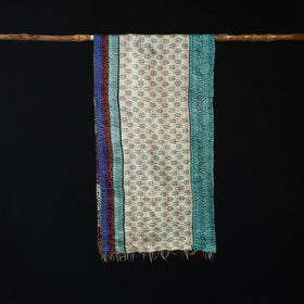 Bengal Kantha Handwork Patchwork Reversible Silk Stole 20