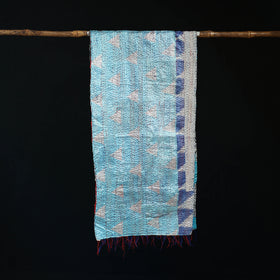 Bengal Kantha Handwork Patchwork Reversible Silk Stole 19