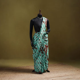 Shibori Tie-Dye Pure Mul Cotton Ready To Wear Saree 40