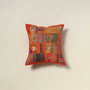 Khambadiya Patchwork Hand Embroidered Cushion Cover 07