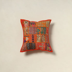 Khambadiya Patchwork Hand Embroidered Cushion Cover 07