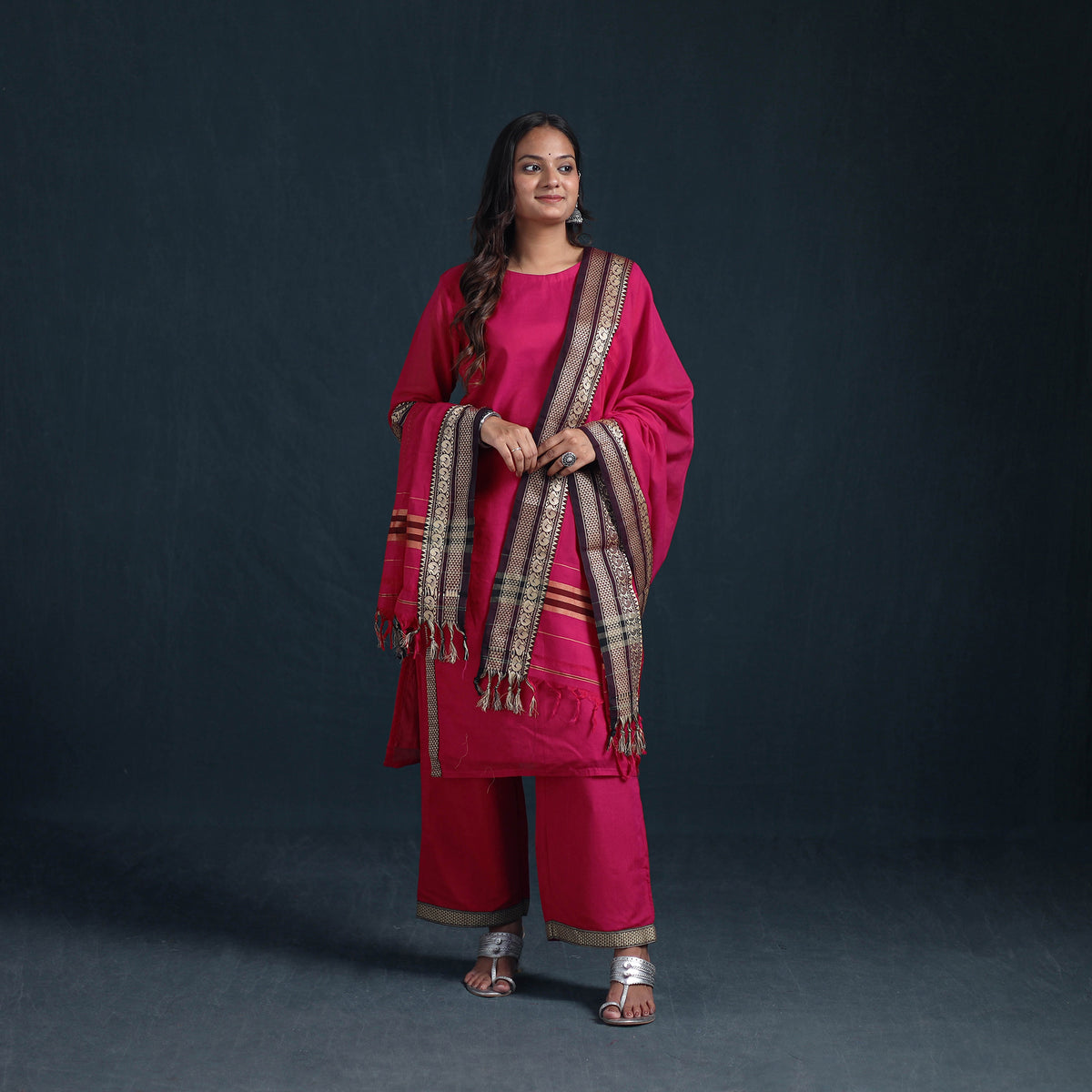 Dharwad Cotton Suit Set with Dupatta for Women 03