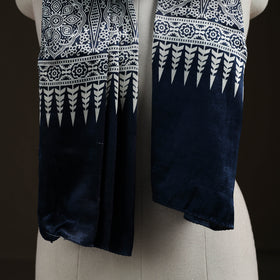 Mashru Silk Printed Ajrakh Stole 35
