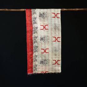 Bengal Kantha Handwork Patchwork Reversible Silk Stole 14
