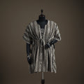 Akola Hand Block Print Natural Dyed Cotton Kaftan (Medium) 154