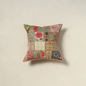Khambadiya Patchwork Hand Embroidered Cushion Cover 08