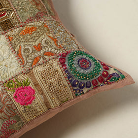 Khambadiya Patchwork Hand Embroidered Cushion Cover 08