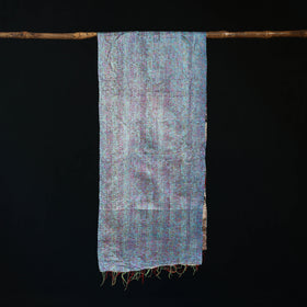 Bengal Kantha Handwork Patchwork Reversible Silk Stole 11