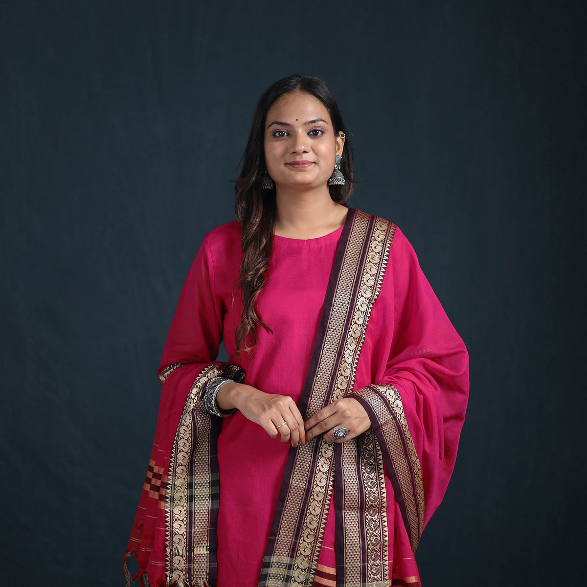 Dharwad Cotton Suit Set with Dupatta for Women 03