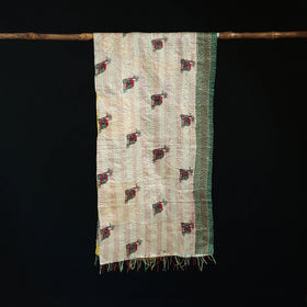 Bengal Kantha Handwork Patchwork Reversible Silk Stole 09