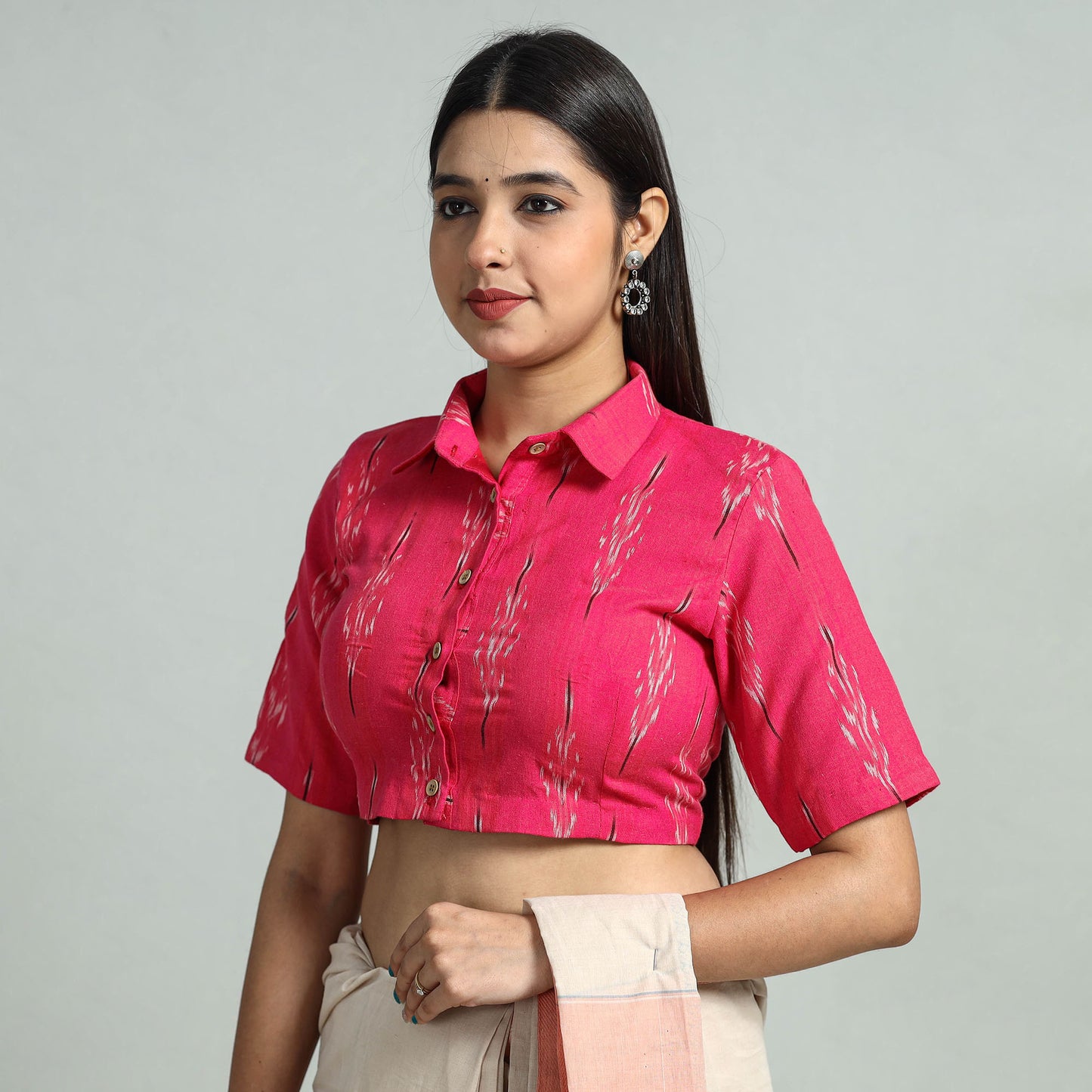 Pochampally Ikat Stitched Blouse