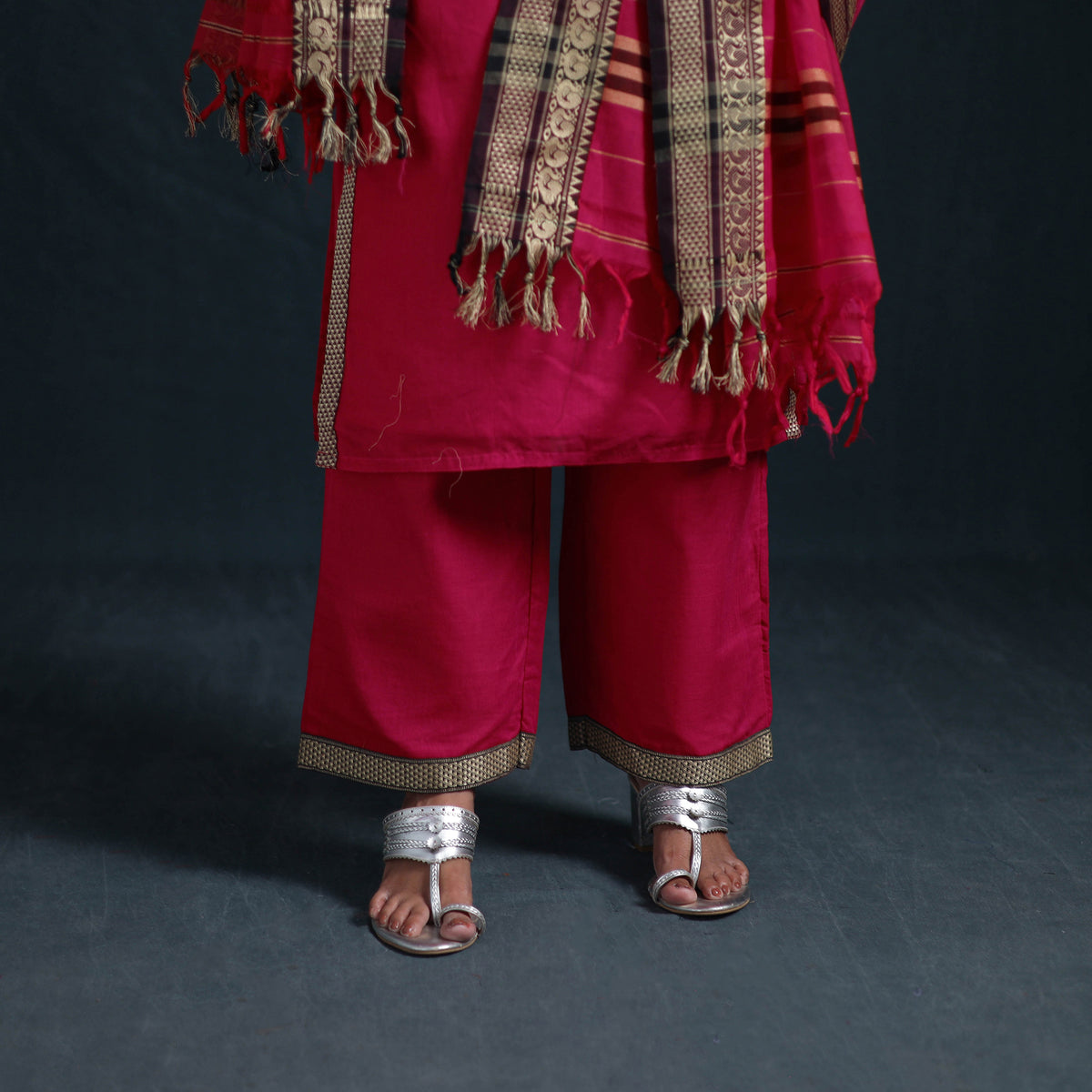 Dharwad Cotton Suit Set with Dupatta for Women 03