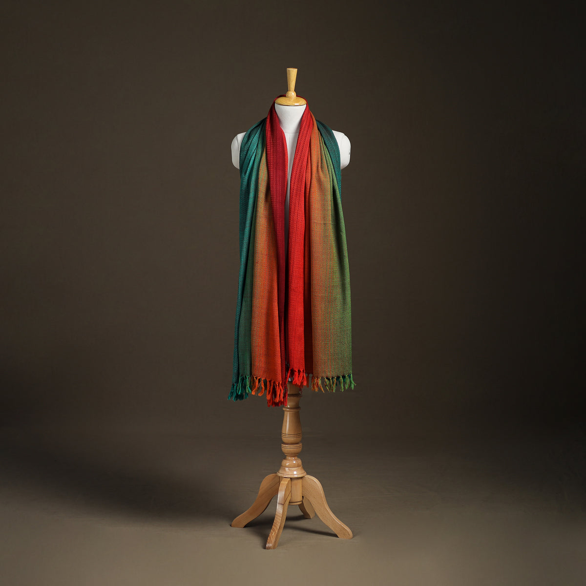 Kumaun Pure Handwoven Merino Wool Shawl for Men 02