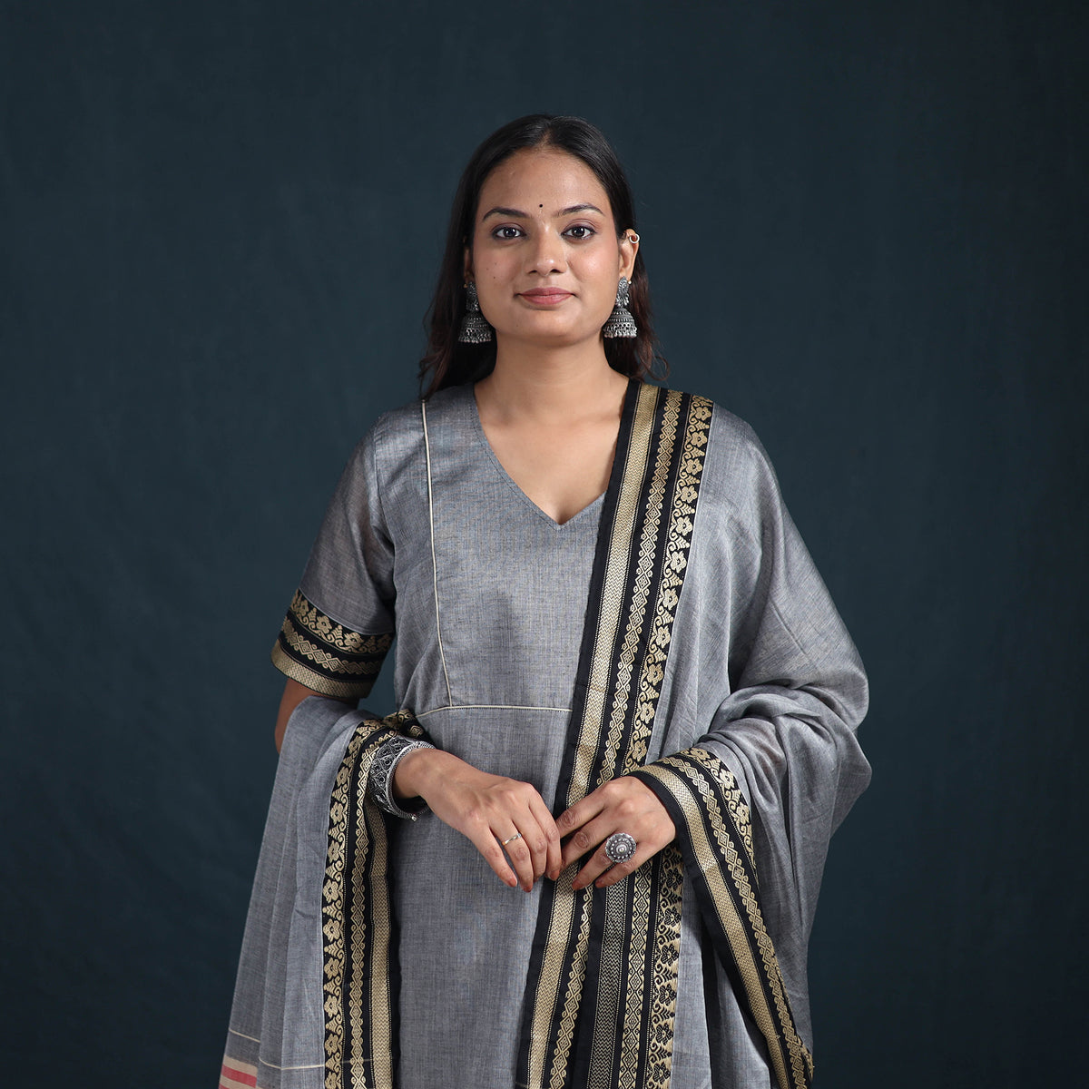 Dharwad Cotton Suit Set with Dupatta for Women 02