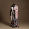 Beige Natural Dyed Cotton Block Print Bagh Dupatta