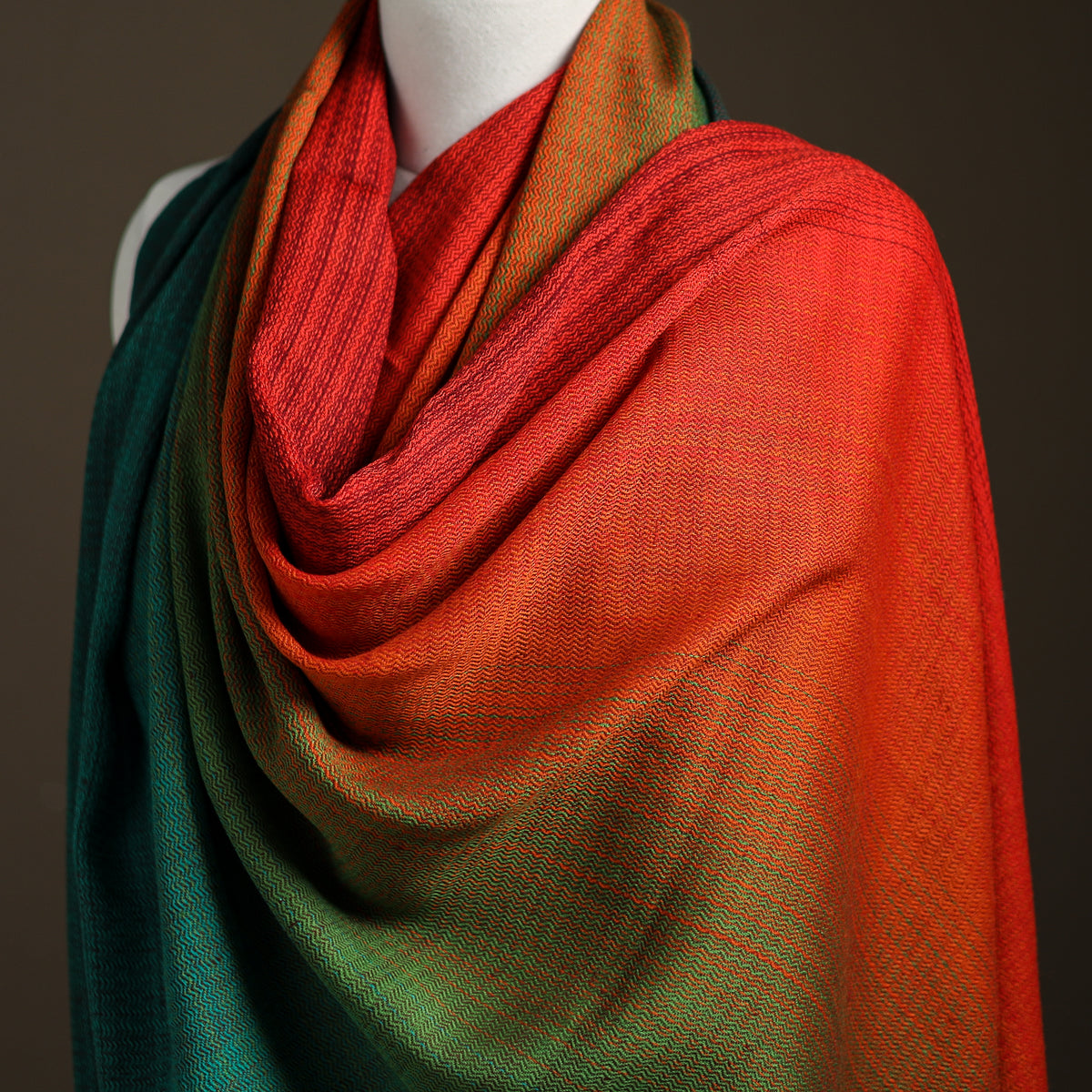 Kumaun Pure Handwoven Merino Wool Shawl for Men 02