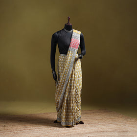 Bagru Hand Block Print Pure Mul Cotton Ready To Wear Saree 42