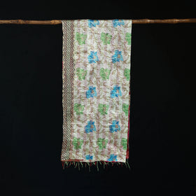 Bengal Kantha Handwork Patchwork Reversible Silk Stole 02
