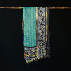 Bengal Kantha Handwork Patchwork Reversible Silk Stole 01
