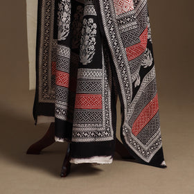 Beige Natural Dyed Cotton Block Print Bagh Dupatta