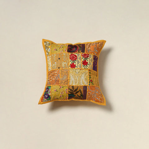 Khambadiya Patchwork Hand Embroidered Cushion Cover 11