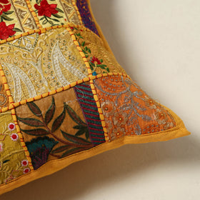 Khambadiya Patchwork Hand Embroidered Cushion Cover 11