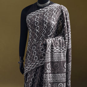 Batik Hand Block Print Pure Mul Cotton Ready To Wear Saree 43