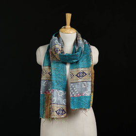 Bengal Kantha Handwork Patchwork Reversible Silk Stole 123