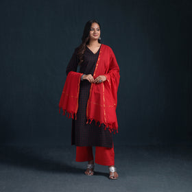 Jacquard Cotton Suit Set with Dupatta for Women 28