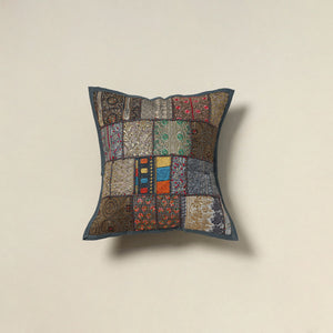 Khambadiya Patchwork Hand Embroidered Cushion Cover 13