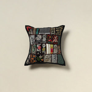 Khambadiya Patchwork Hand Embroidered Cushion Cover 14