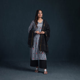 Jacquard Cotton Suit Set with Dupatta for Women 27