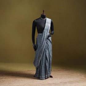 Batik Hand Block Print Pure Mul Cotton Ready To Wear Saree 44