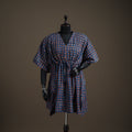 Akola Hand Block Print Natural Dyed Cotton Kaftan (Medium) 161