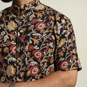  Multicolor Cotton Men Kalamkari Print Shirt