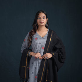 Jacquard Cotton Suit Set with Dupatta for Women 27